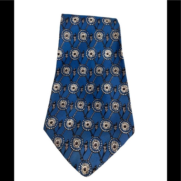 Vintage Van Heusen Van Cruise Blue Tie With Original Tags New Old Stock Rayon - Picture 1 of 9